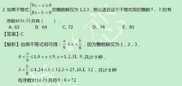 【太奇MBA 2014年8月20日】MBA數學每日一練 解析